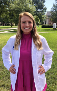 Current PCSP student, Audra Butler, in PCSP White Coat